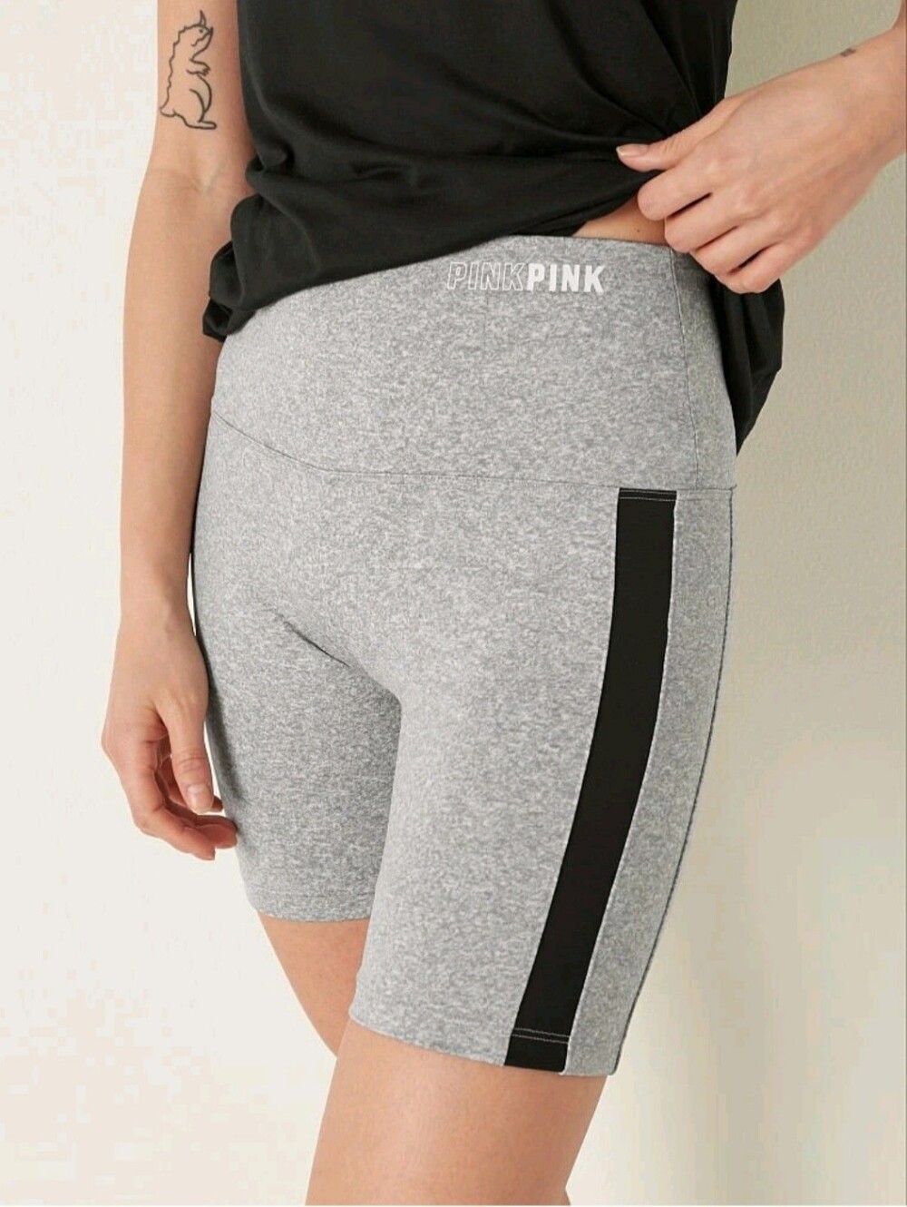 Victoria’s Secret Pink Ultimate 6" High Waisted Bike Shorts Gray Women's Small